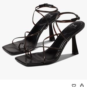 Marc Fisher Black Small Heel Sandals